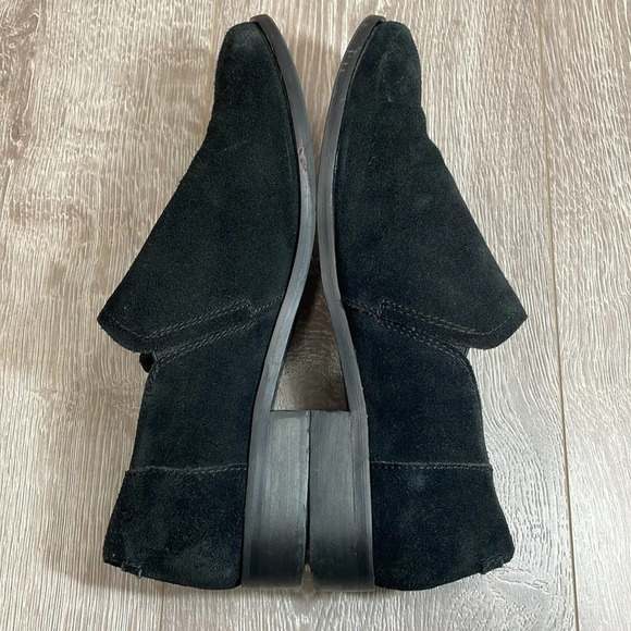Toms Shaye Black Suede Low Ankle Bootie Loafers 11 - Picture 11 of 15